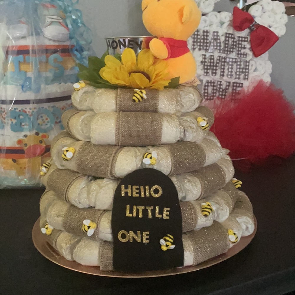 Winnie the Pooh Diaper Cake